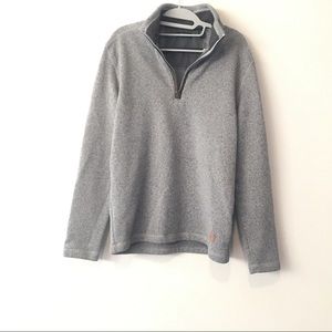 GH Bass & Co Grey Half Zip Medium Sweatshirt